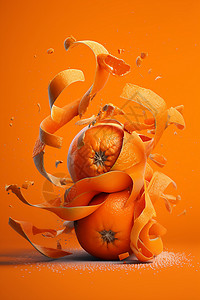 两个堆叠的橙子背景图片