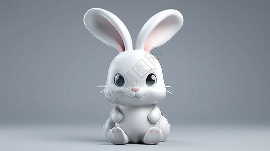 可爱3D小兔子背景图片