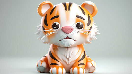 3D可爱小老虎图片