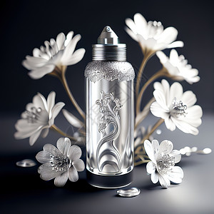 玻璃质感瓶子背景图片