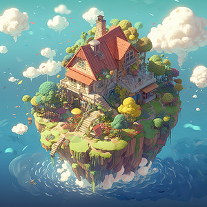 梦幻小岛背景图片