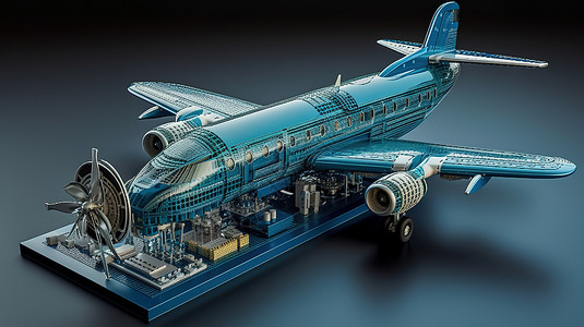 飞机模型背景图片