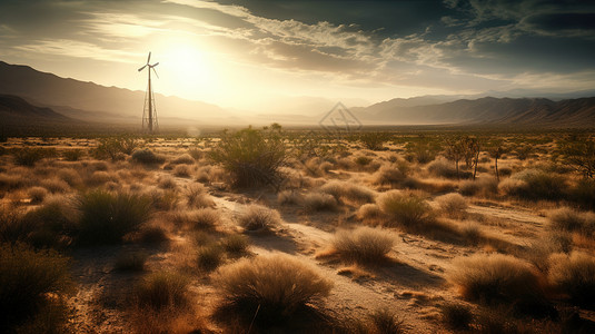 沙漠日落图片