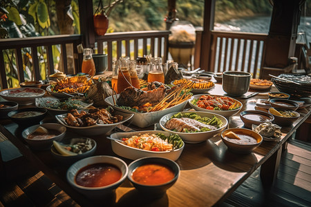 美食餐桌餐桌美食高清图片