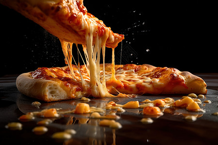 一片披萨披萨美食图片背景