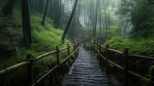 森林小路图片