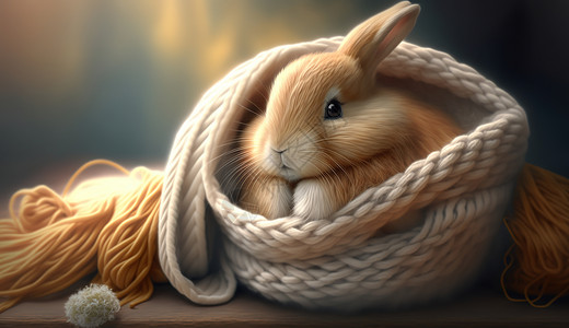 可爱长耳兔子高清图片