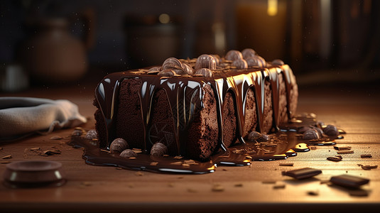醇香巧克力蛋糕图片