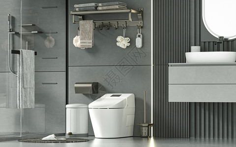 洗手台模型室内浴室场景设计图片