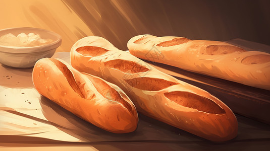 切块乳酪面包美味的面包插画插画