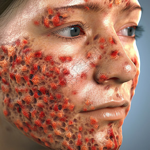人体面部病毒图片