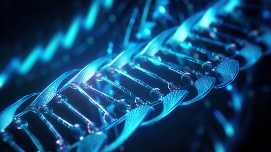 蓝色DNA背景图片
