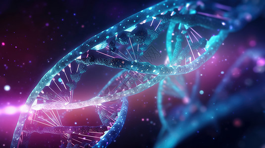 3D抽象基因DNA背景图片