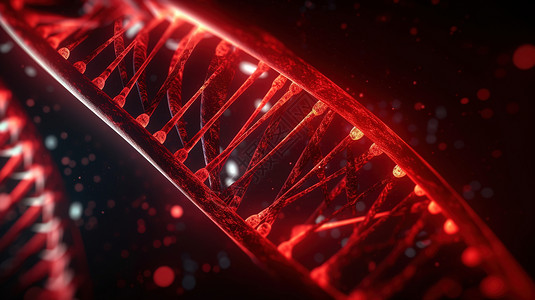 3D红色基因链条背景图片