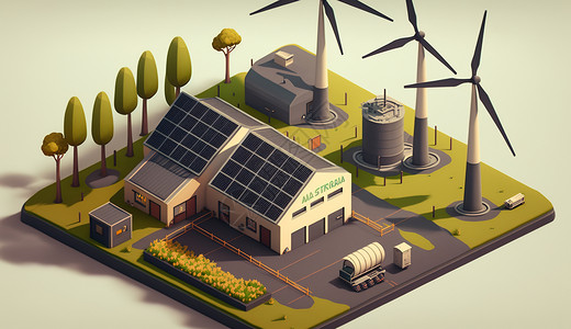 新能源工厂模型图片