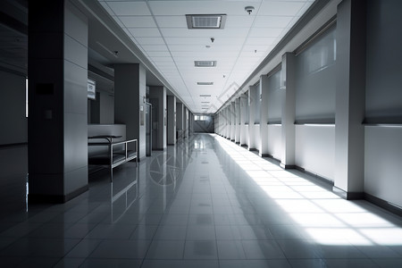 空荡的医院走廊图片