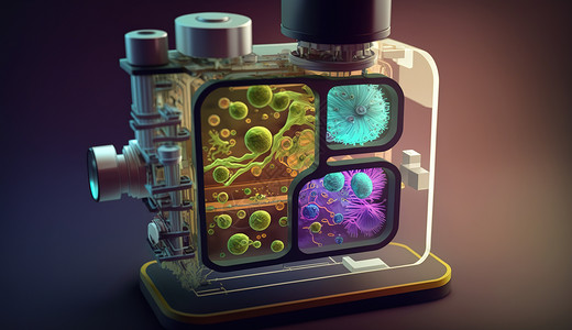 透明药瓶透明容器里的细胞设计图片