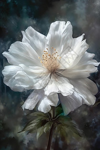 纯白鲜花油画背景图片