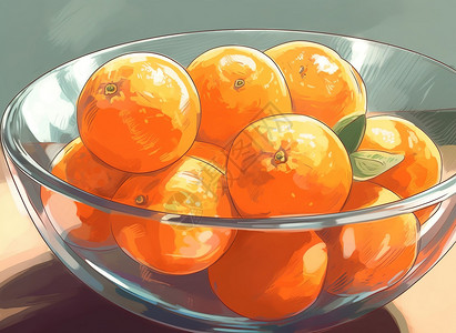 碗中的橘子背景图片