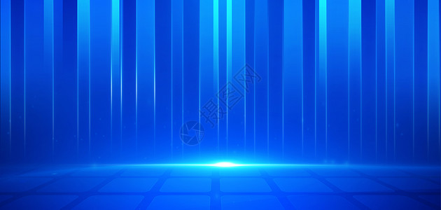 房间线条商务科技光效蓝色背景设计图片