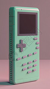 绿色电子游戏机背景图片