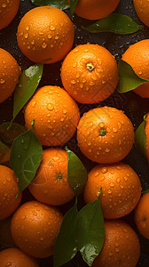 有水滴的橘子图片