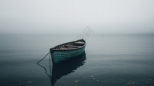 湖面上的独木舟图片