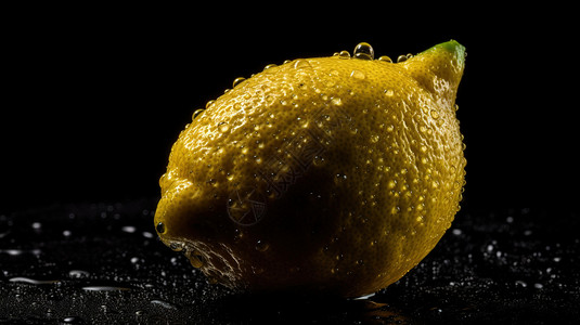 柠檬和水滴无缝背景背景图片