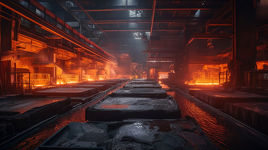 工厂炼钢背景图片