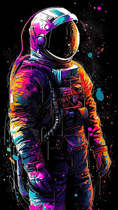 宇航员侧画像背景图片