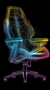 一个线条制作的椅子背景图片