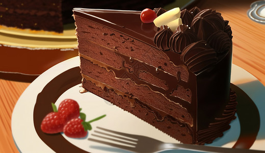 巧克力夹心蛋糕夹心蛋糕插画