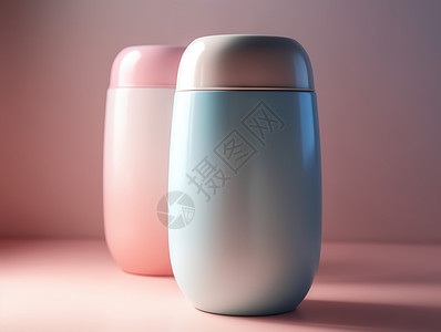 粉色保温水瓶背景图片