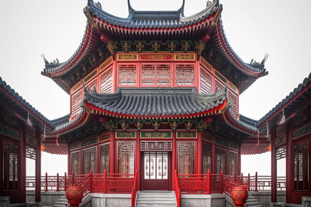 中国风建筑特写图片