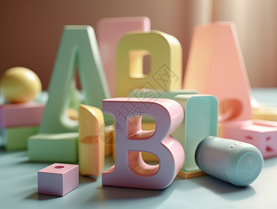 字母型玩具背景图片