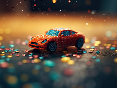 可爱的玩具汽车背景图片