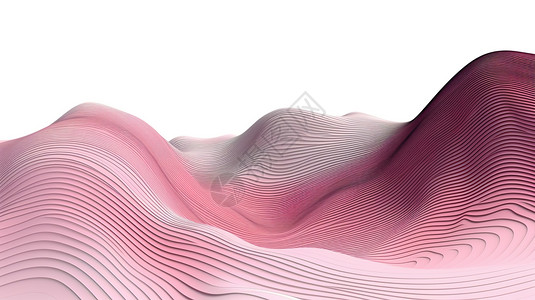 3D粉色山脉模型背景图片