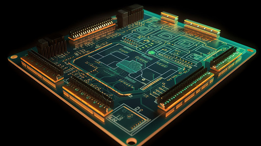 芯片模块光的纳米级电路板设计图片