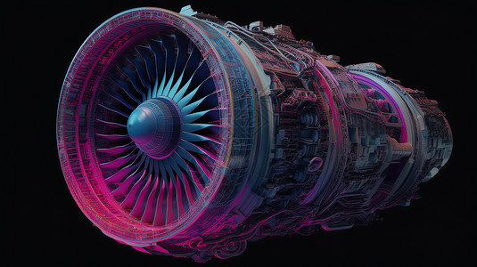 紫色涡轮重型发动机图片