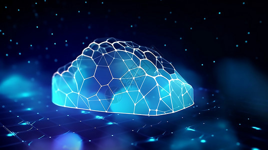 科技多媒体抽象的电子云插画