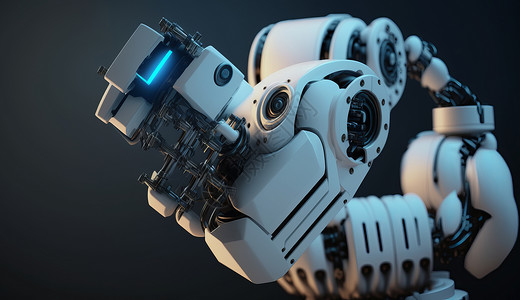 高科技机械手臂智能机器人背景图片