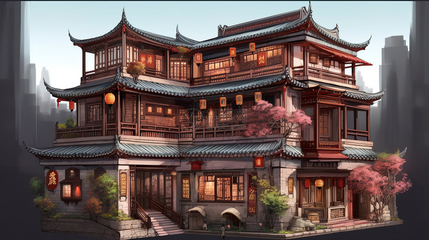 中国古代木质建筑图片