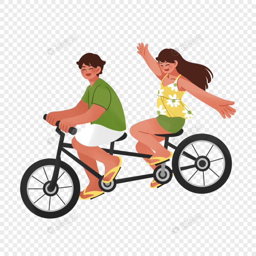 骑自行车的青年图片