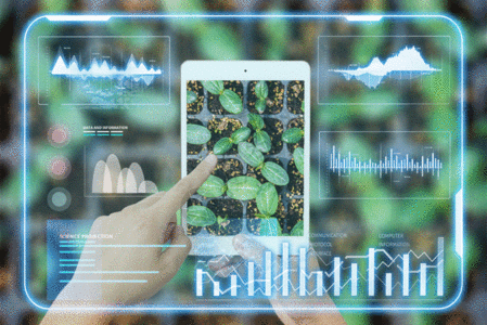 科技农业创意平板数据gif动图图片