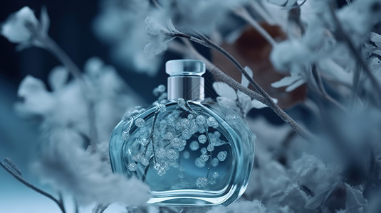 冬天香水背景图片