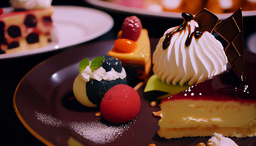 精致甜点蛋糕食物美食高清图片素材