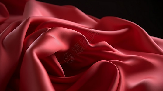 红色丝绸极简背景图片