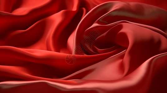 红色柔软丝绸极简背景布料高清图片素材