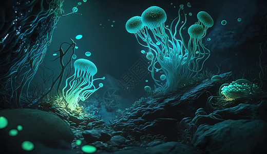 海底生物特写图片