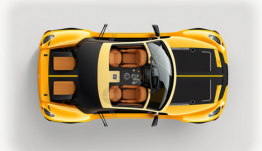 黄色的跑车背景图片